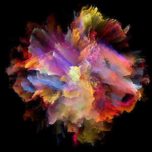 色彩情感系列由彩色爆裂飞溅爆炸成的背景,适用于想象力创造力艺术等项目图片