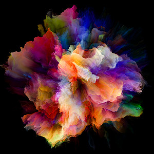 色彩情感系列视觉上吸引力的背景,由颜色爆发飞溅爆炸,适合想象,创意艺术的布局背景图片