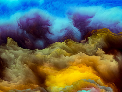 气体巨大的大气可能的星球系列充满活力的色调梯度的图像上与艺术创造力关图片