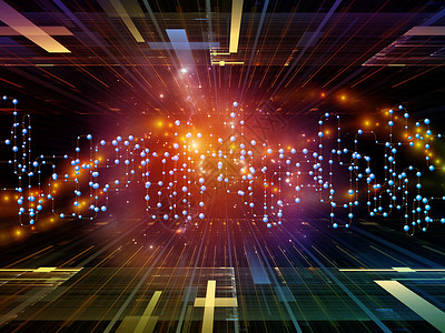 虚拟网络光分形元素成数字通信互联网未来技术的影响图片