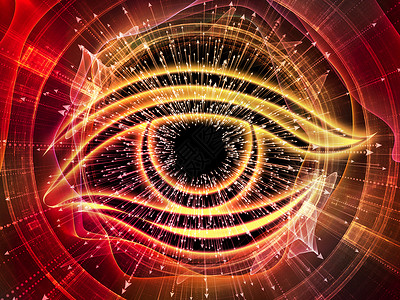 知识系列的眼睛科学教育现代技术作品的眼睛图标箭头爆裂的背景图片