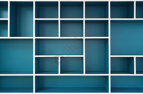 空衣柜架子背景现代木制衣柜盒,美丽的青花框架室内合,抽象的形状图案图片