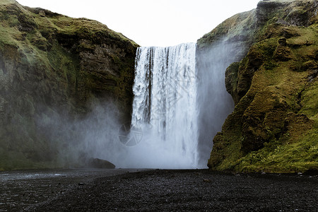 冰岛瀑布Skofoss高清图片