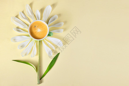 抽象的咖啡花瓣创造了花图片