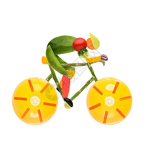 水果蔬菜的形状,男骑自行车图片