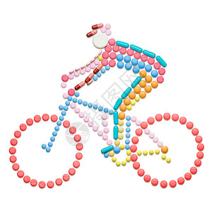 代谢物兴奋剂药丸的形状,道路自行车赛车骑自行车背景