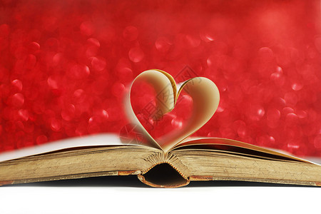 心由书页,爱阅读,情人节图片