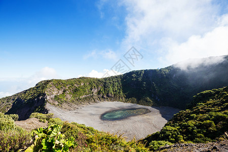 火山学徒步洲的伊拉祖火山哥斯达黎加背景