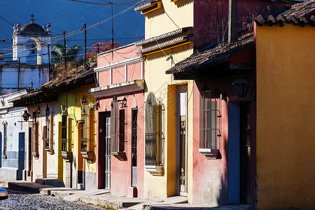 阿提兰殖民建筑古老的安提瓜危地马拉城,洲,危地马拉背景