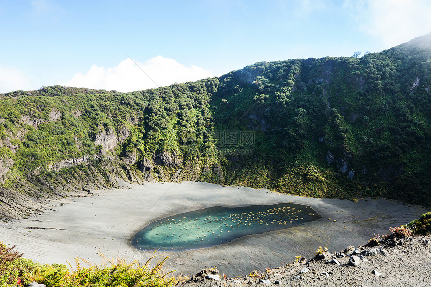 徒步洲的伊拉祖火山哥斯达黎加图片