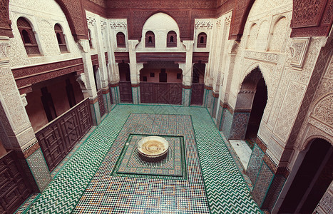 巴伊亚宫,马拉凯什,摩洛哥高清图片