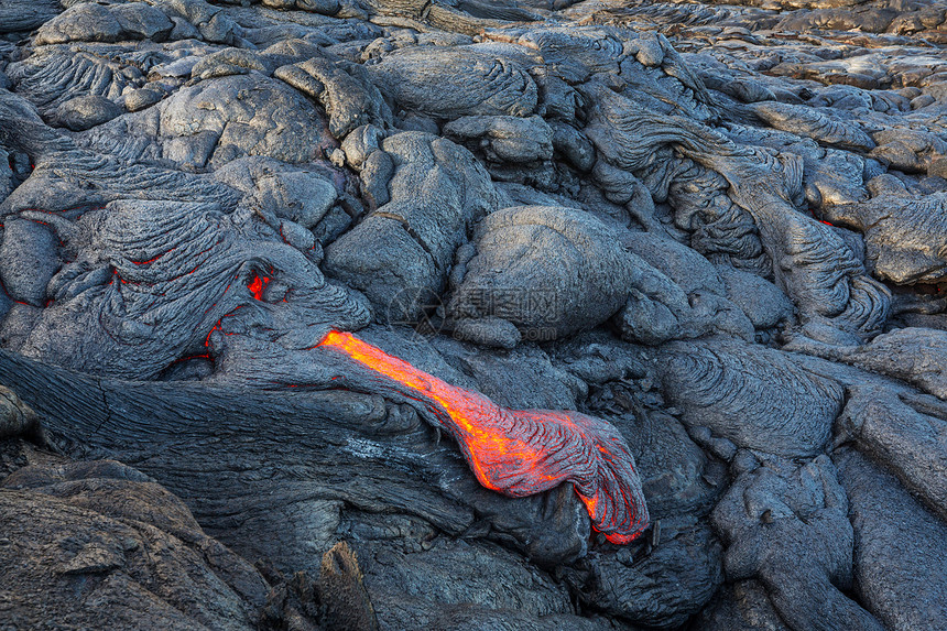 熔岩夏威夷大岛上的熔岩流图片