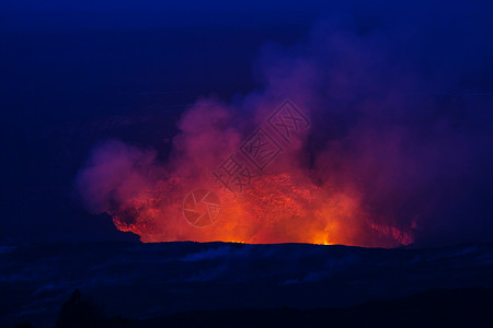 活火山夏威夷大岛上的基拉韦亚活火山高清图片