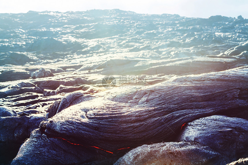 活火山夏威夷大岛上的基拉韦亚活火山图片