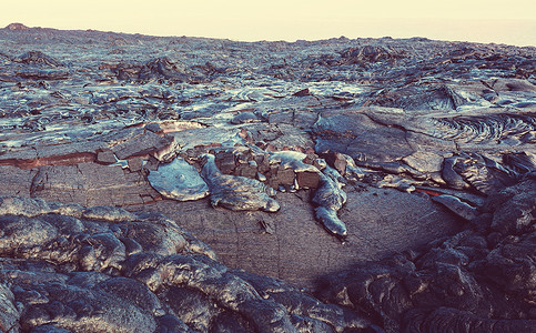 熔岩美国夏威夷大岛上的熔岩管高清图片