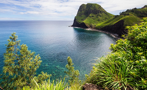 夏威夷毛伊岛上的热带海滩图片