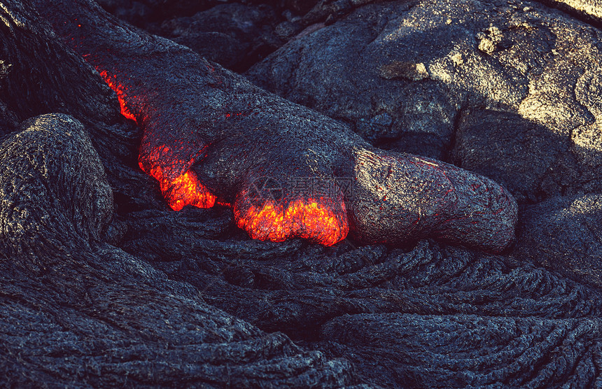 活火山夏威夷大岛上的基拉韦亚活火山图片