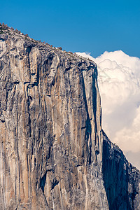埃尔卡皮坦岩层特写约塞米蒂公园加州,美国图片