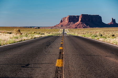 纪念碑山谷的空景公路美国亚利桑那州丰碑谷的空景公路背景图片