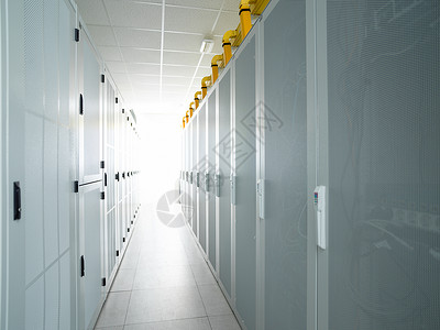 现代服务器机房,白色服务器硬件互联网数据中心图片