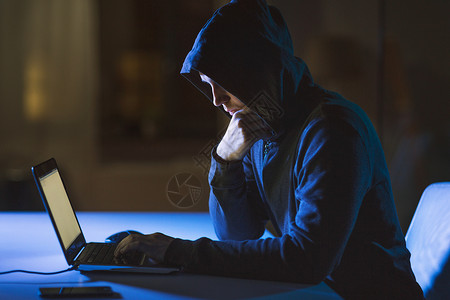 黑客笔记本网络犯罪,黑客技术犯罪男黑客黑暗的房间用笔记本电脑进行网络攻击黑客用笔记本电脑进行网络攻击黑客用笔记本电脑背景