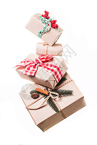 诞礼盒悬浮诞礼盒悬浮白色背景上图片