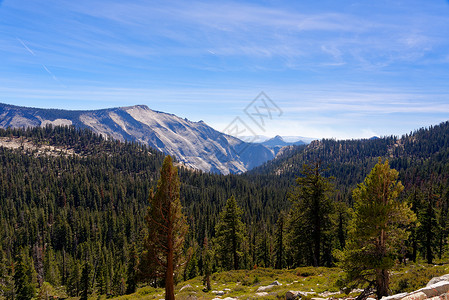 加索山脊奥姆斯特点加州约塞米蒂公园背景