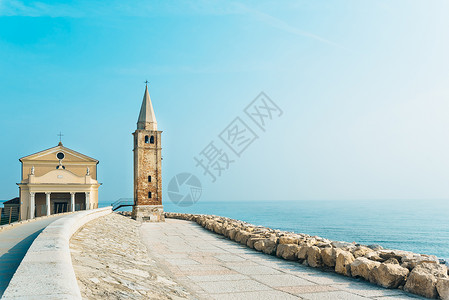 科勒里奥们的天夫人教堂意大利科勒海滩,桑图里奥德拉麦当娜戴尔安杰洛背景