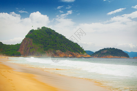 科帕卡巴纳巴西海滩里约热内卢,巴西,南美洲图片