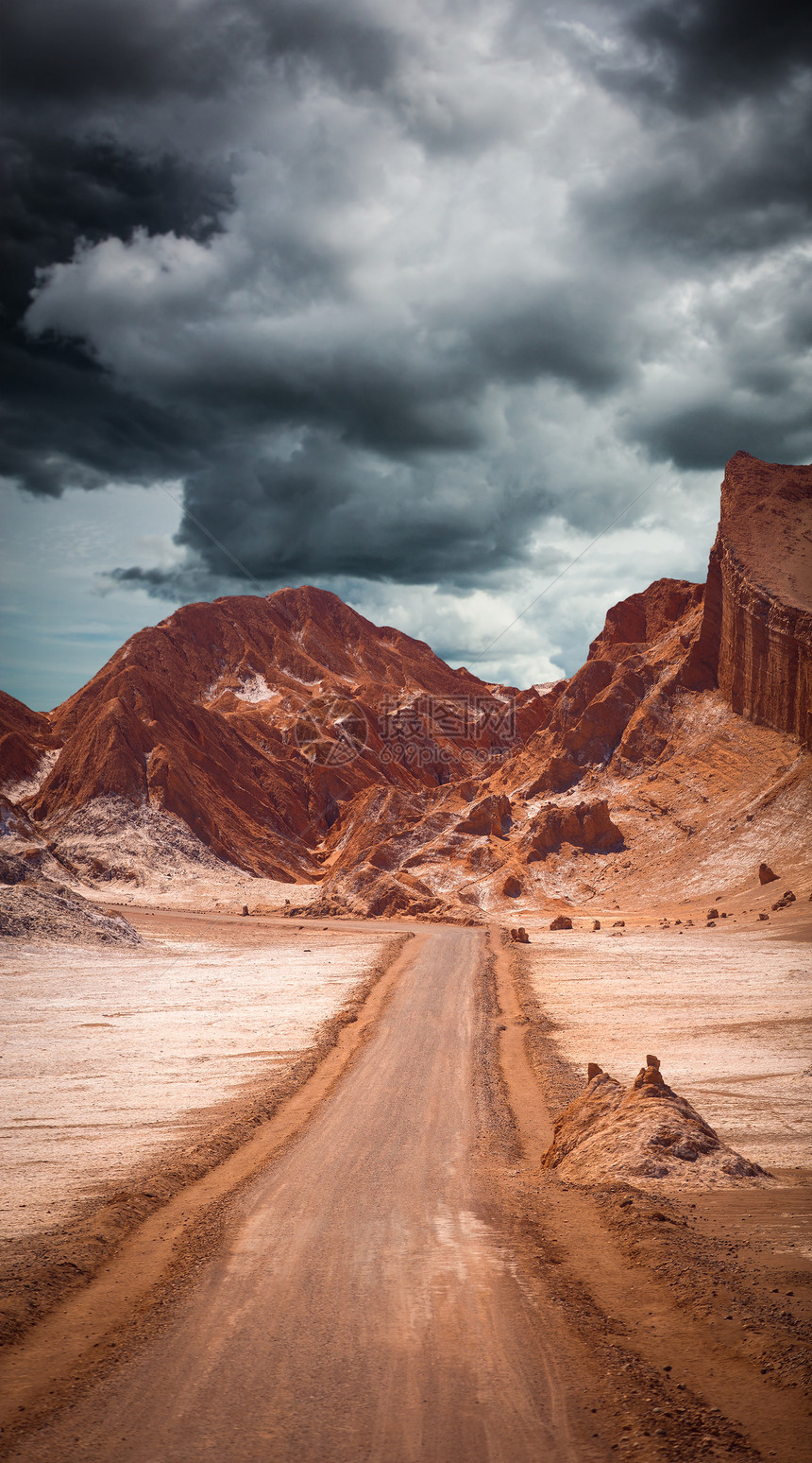 圆形剧场智利阿塔卡马沙漠月亮谷的美丽地质图片