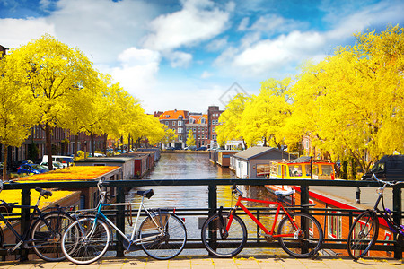阿姆斯特丹秋天欧洲美丽的地方高清图片