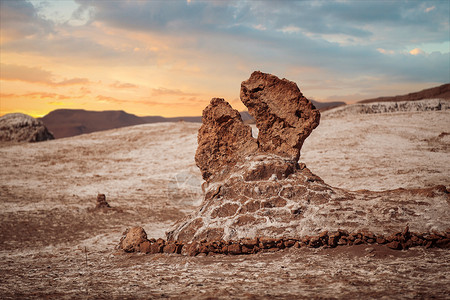 盐雕拉丁美洲阿塔卡马沙漠智利月亮谷的美丽地质图片