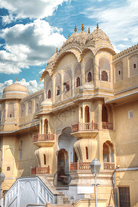 粉红色宫殿斋浦尔哈瓦马哈尔印度,拉贾斯坦邦图片