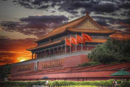 广场位于中华人民共国首都北京市中心广场高清图片