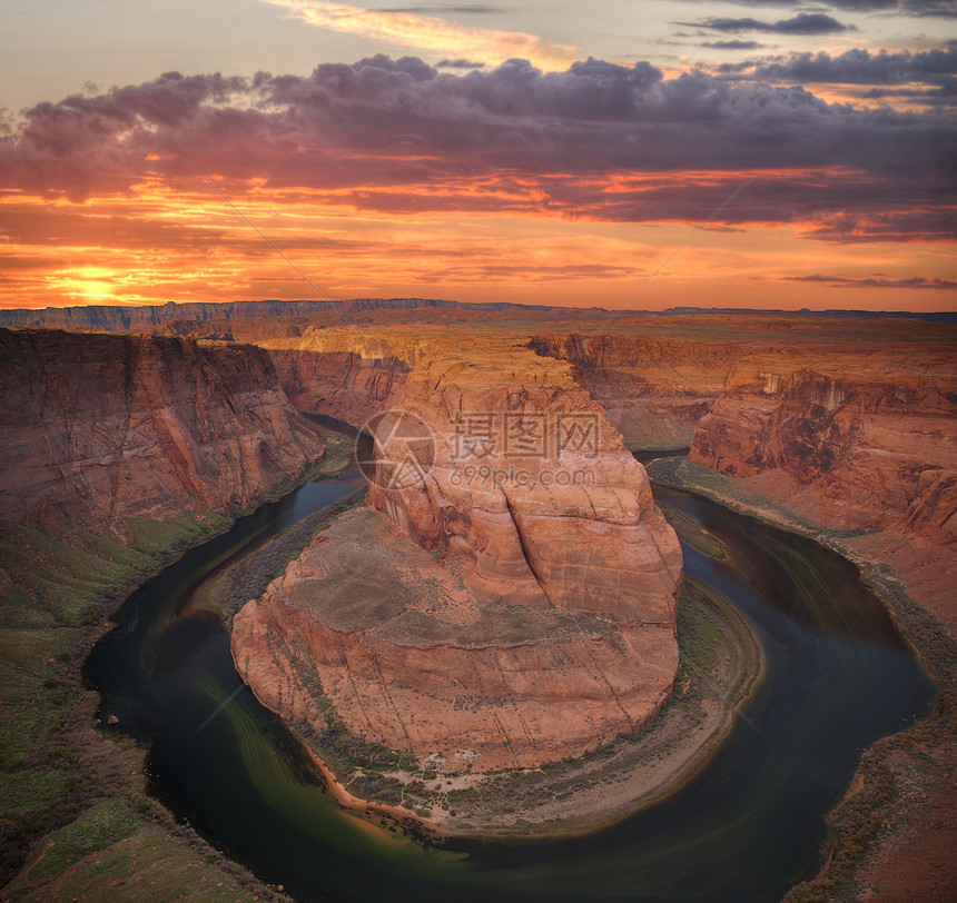 亚利桑那州北部科罗拉多河著名的马蹄形弯道科罗拉多河亚利桑那州北部图片