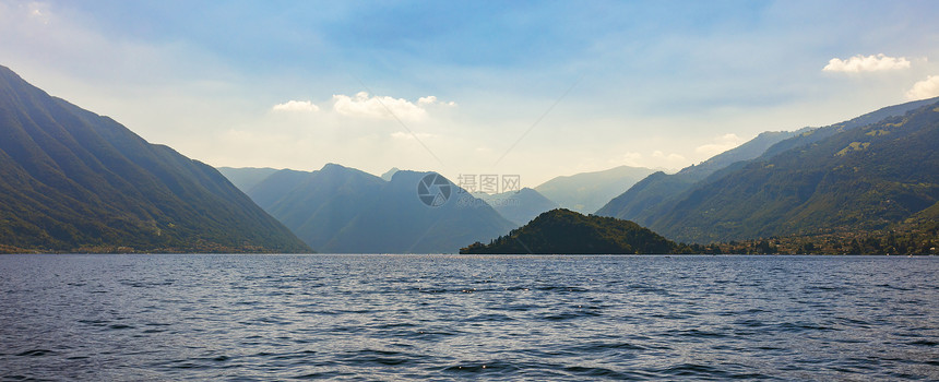 科莫湖全景,伦巴,意大利北部,欧洲视图西别墅德尔巴比耶洛图片