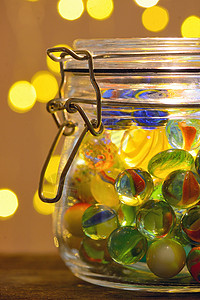 罐弹珠诞节日灯背景图片