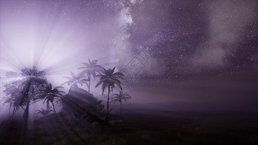 阿童木热带雨林上空的银河系的4k天体这幅图像的元素由美国宇航局提供热带雨林上空的银河系的4k天体背景