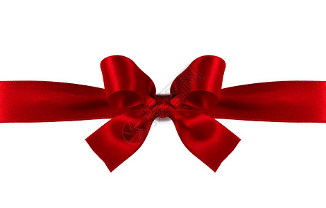 红色礼品弓隔离白色背景上红色礼物蝴蝶结白色上背景图片