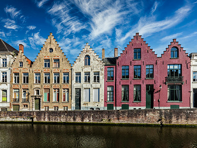 比利时布鲁日布鲁日的旧房子运河布鲁日布鲁日,比利时图片
