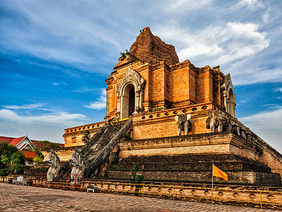 佛教寺庙WatChediLuang,泰国沃特切迪卢昂,泰国图片