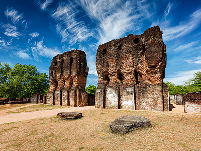 古代皇宫遗址旅游地标波洛纳鲁瓦,斯里兰卡皇宫遗址高清图片