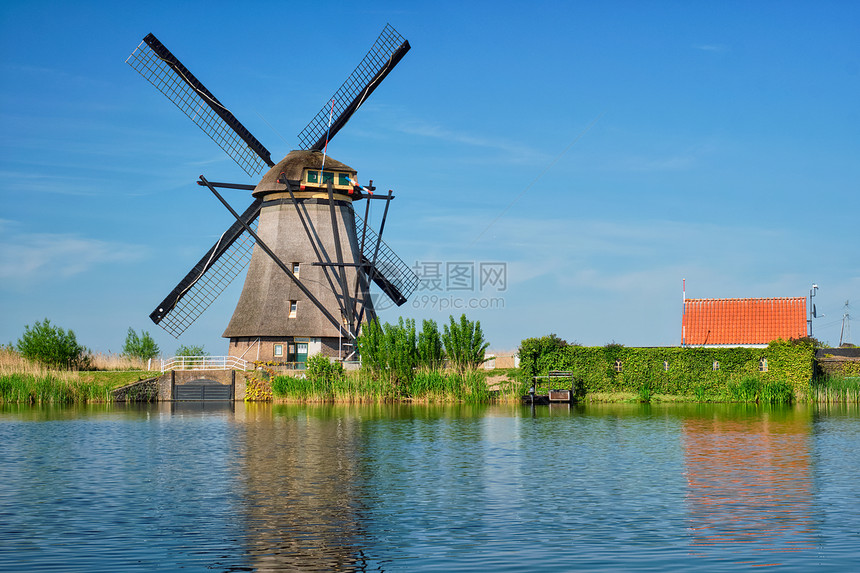 荷兰农村兰斯克与风车著名的旅游景点金德尔迪克荷兰荷兰金德尔迪克的风车荷兰图片
