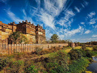 著名的印度旅游地标兰哈宫殿,马迪亚邦,印度兰花宫,兰花宫,图片