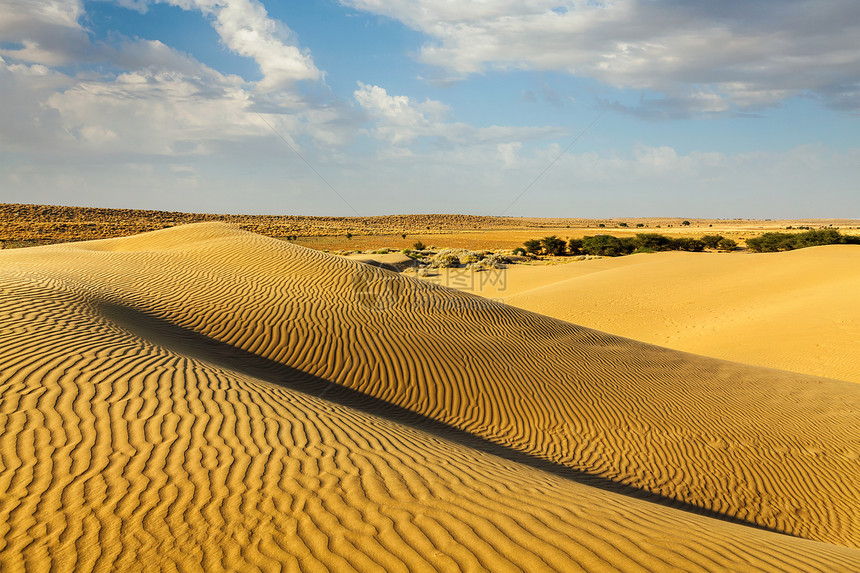 塔尔沙漠的沙丘萨姆沙丘,拉贾斯坦邦,印度印度拉贾斯坦邦塔尔沙漠沙丘图片