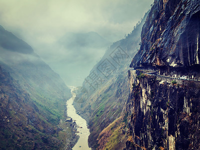 印度峡谷景观风景高清图片