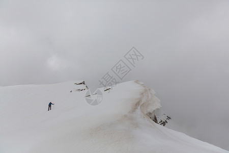 维拉戈阿蒂科Minter山上的攀登背景