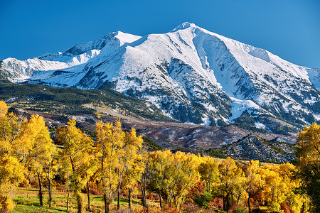 索布里斯山秋季景观科罗拉多岩石山,美国图片