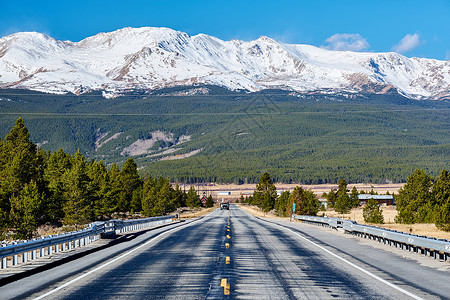 科罗拉多州洛基山脉的公路,美国图片