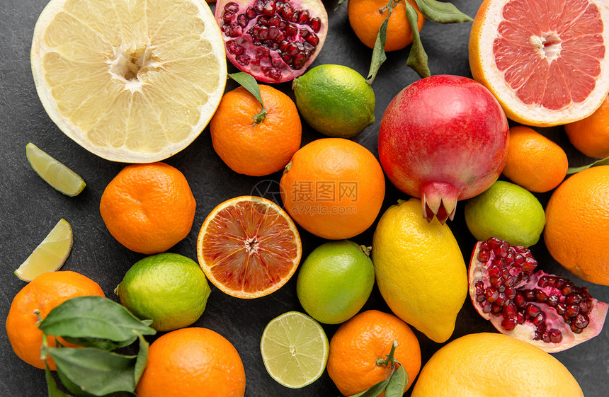 食物,健康饮食素食柑橘类水果石桌上石桌上柑橘类水果图片